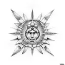 dios sol inca  tattoo design idea