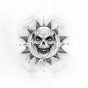 Description of the 7 deadly sins inside the number 13 tattoo design idea