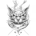 Description of the 7 deadly sins inside the number 13 tattoo design idea