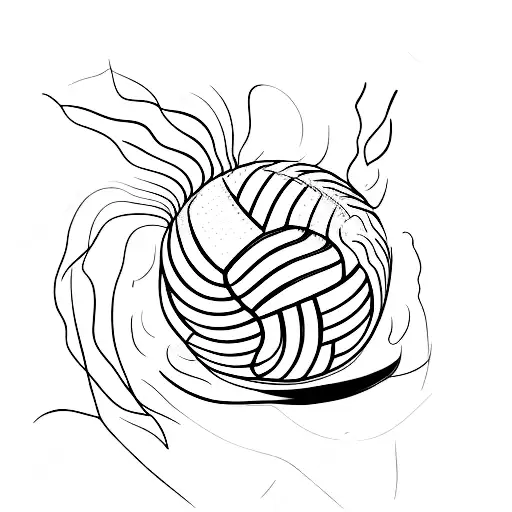 volleyball, strength, determination  tattoo design idea