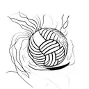 volleyball, strength, determination  tattoo design idea