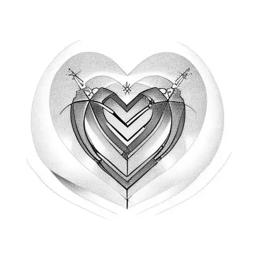 a heart with the letters R and B tattoo design idea