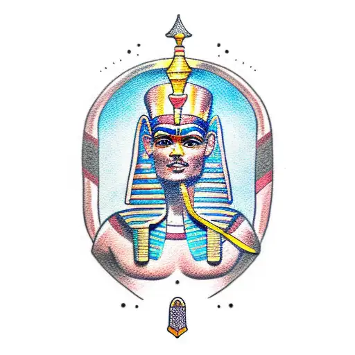 Egyptian god Seth in armour tattoo design idea