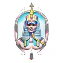 Egyptian god Seth in armour tattoo design idea