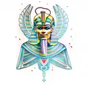 Egyptian god Seth in armour tattoo design idea