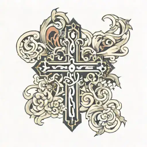cross with words forever 14  tattoo design idea
