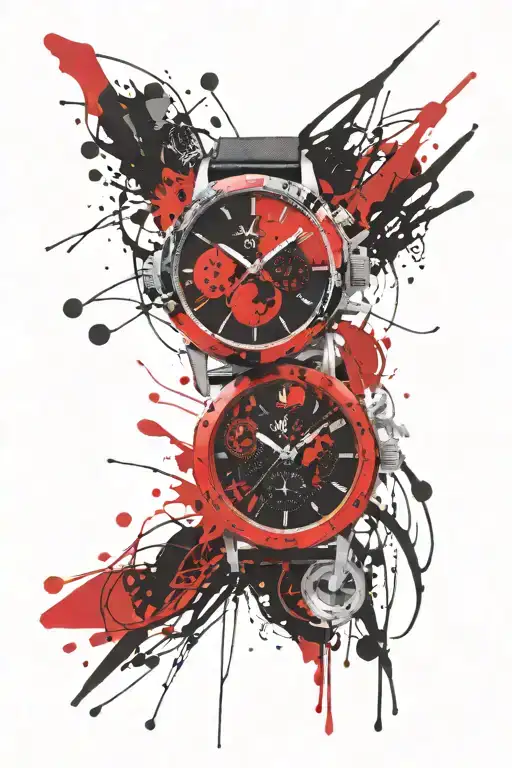 adler watch children tattoo design idea