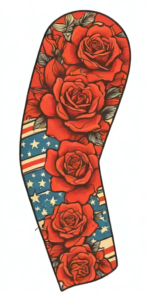 american flag forearm sleeve tattoo tattoo design idea
