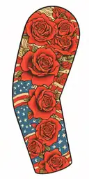 american flag forearm sleeve tattoo tattoo design idea