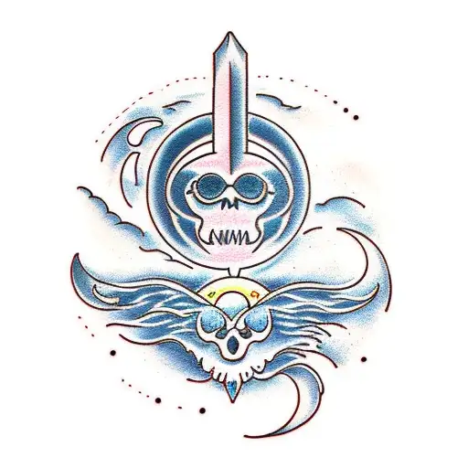 Sun and Moon tattoo design idea