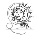 Sun and Moon tattoo design idea