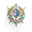 Sun and Moon tattoo design idea