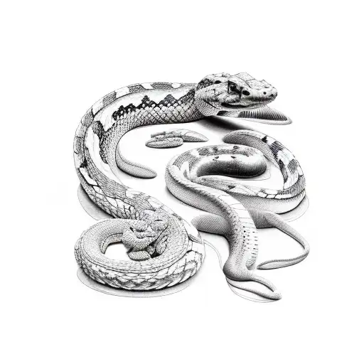 rattle Snake tattoo design idea