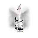 Electric Guitar tattoo design idea