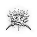 Electric Guitar tattoo design idea