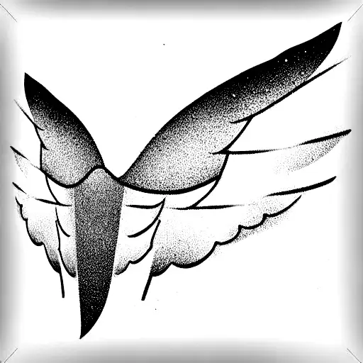 angle wings that include the word " IMPOSSIBLE" tattoo design idea