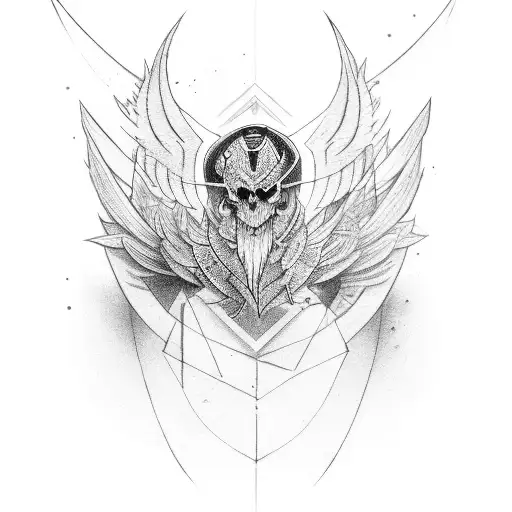 angle wing with the word " IMPOSSIBLE" tattoo design idea