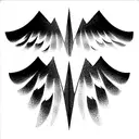 angle wings that include the word " IMPOSSIBLE" tattoo design idea