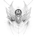 angle wing with the word " IMPOSSIBLE" tattoo design idea