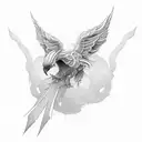 angle wing with the word " IMPOSSIBLE" tattoo design idea