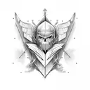 angle wing with the word " IMPOSSIBLE" tattoo design idea