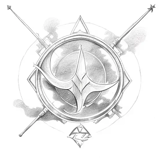 Sea Arrow tattoo design idea