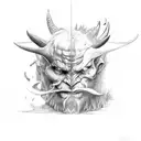god vs devil tattoo design idea