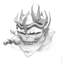 god vs devil tattoo design idea