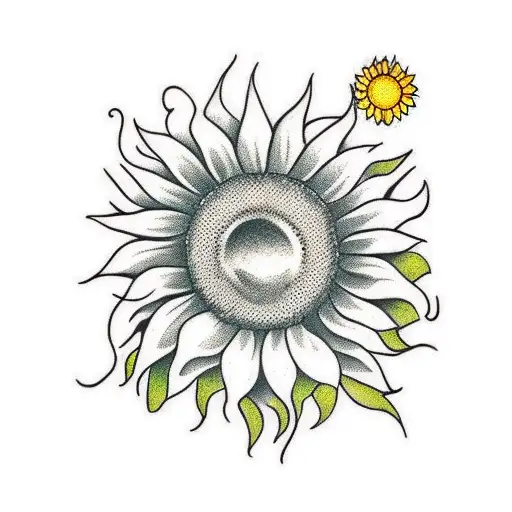 Sunflower and Sunshine tattoo design idea