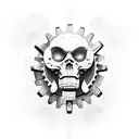 gears tattoo design idea