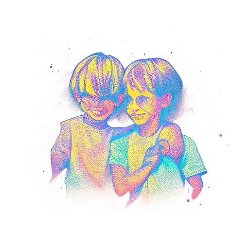 unbreakable bond for brother and sister  tattoo design idea