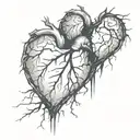 broken heart tattoo design idea