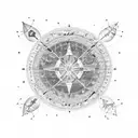 A celestial map with constellations representing the birthdates of each family member tattoo design idea