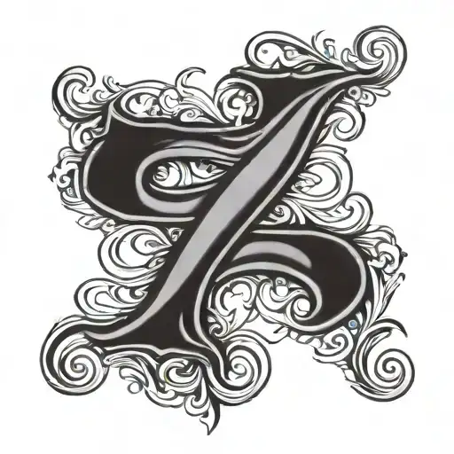 CTL spelt out in gothic letters tattoo design idea