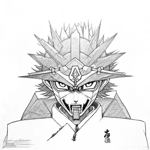 linkin park gundam covered in Amaterasu flames with sasuke's sharingan tattoo design idea