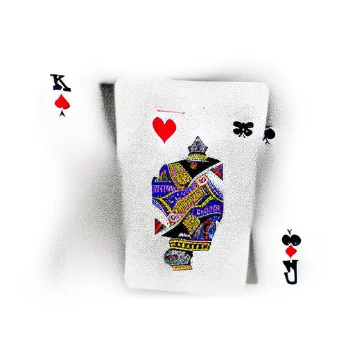 bet on me with a poker of kings  tattoo design idea