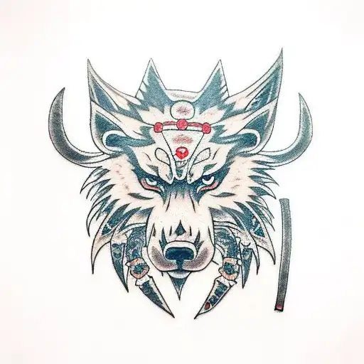 princess mononoke tattoo design idea