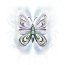 butterfly with a vanishing wind like The Thanos effect tattoo design idea