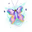 butterfly with a vanishing wind like The Thanos effect tattoo design idea