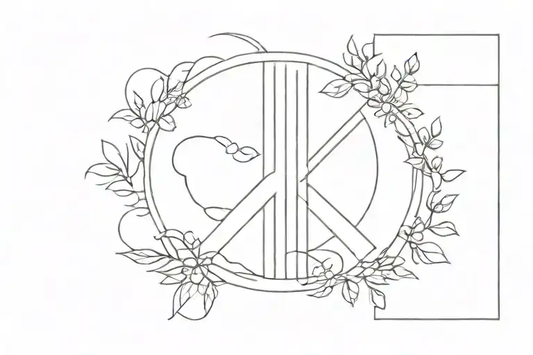 peace, health and wealth adventure power tattoo design idea