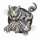 tiger and dragon tattoo design idea