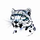 snow leopard  tattoo design idea