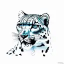 snow leopard  tattoo design idea