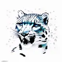 snow leopard  tattoo design idea