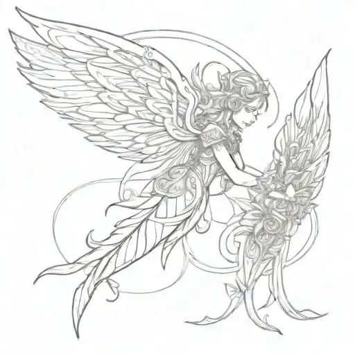 Zelda fairy wings tattoo design idea