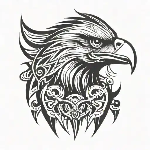 eagle face tattoo tattoo design idea