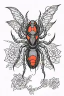 black widow tattoo design idea