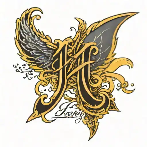 name in cursive Josephs Ace   tattoo design idea
