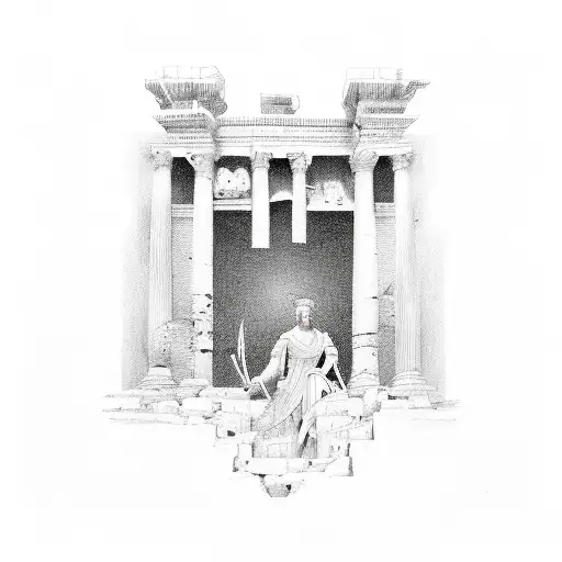 6 roman numeral inside of borjgali tattoo design idea