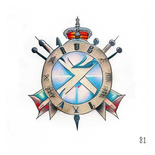 6 roman numeral inside of borjgali tattoo design idea